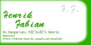 henrik fabian business card
